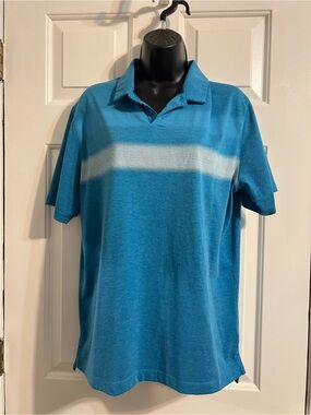 Nike Men's Golf Teal Polo with White Chest Stripe